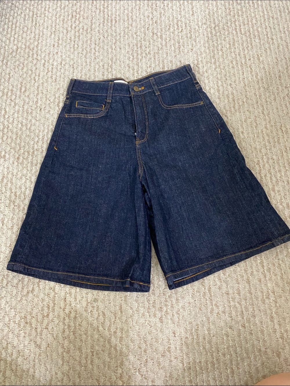 Pilcro Dark Wash Denim Bermuda Shorts